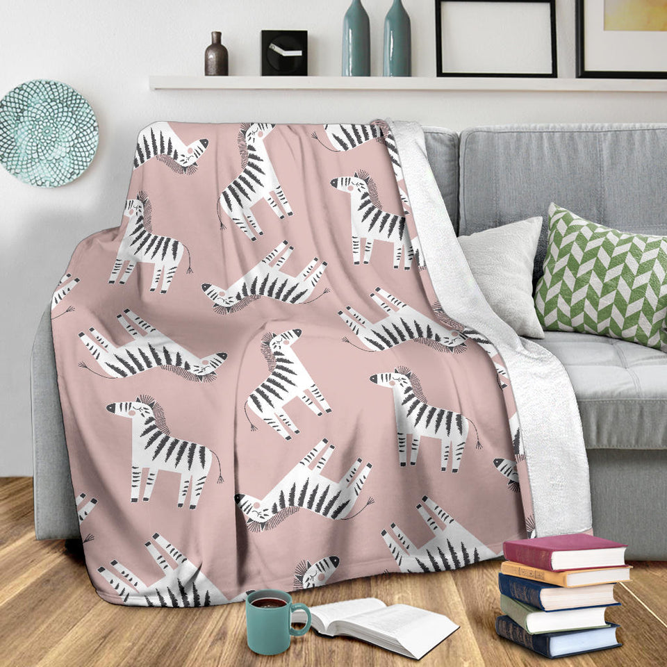 Cute Zebra Pattern Premium Blanket