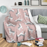 Cute Zebra Pattern Premium Blanket