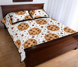 chocolate chip cookie pattern Quilt Bed Set