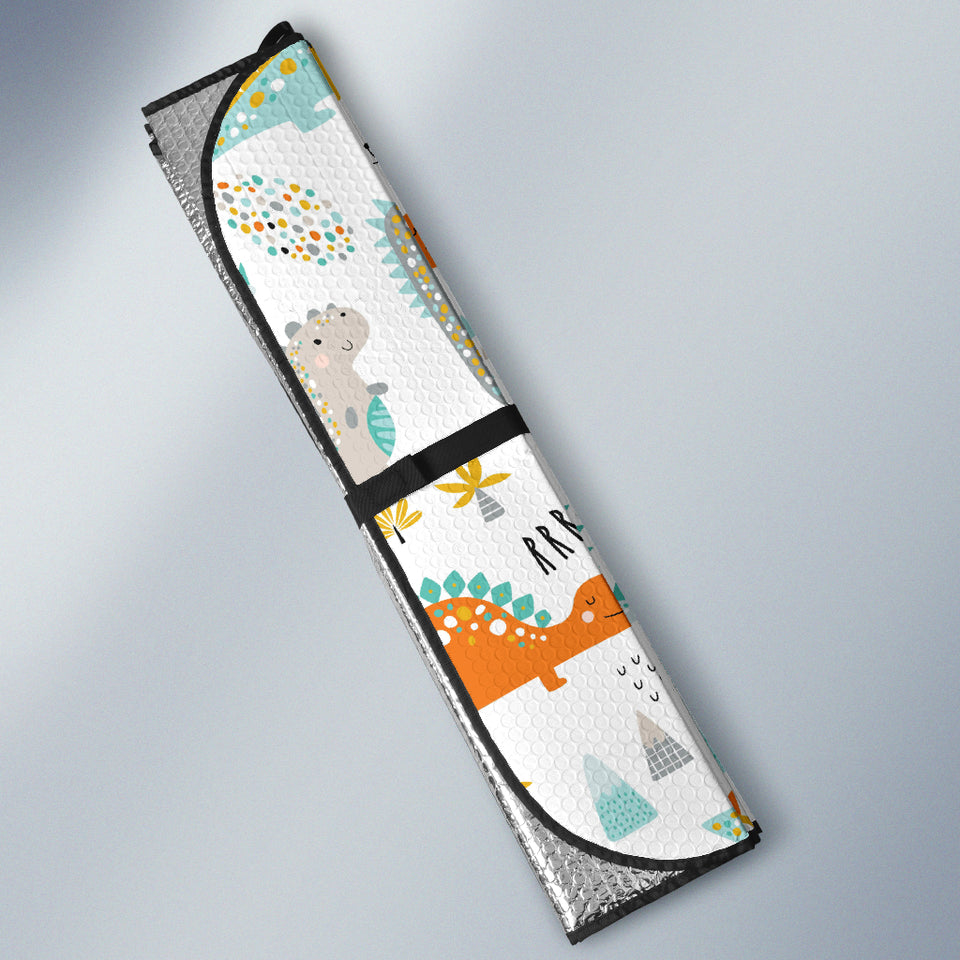 Cute Funny Kids Dinosaurs Pattern Car Sun Shade