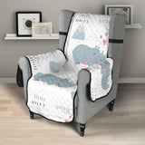 cute rhino heart pattern Chair Cover Protector