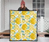 Lemon Design Pattern Premium Quilt