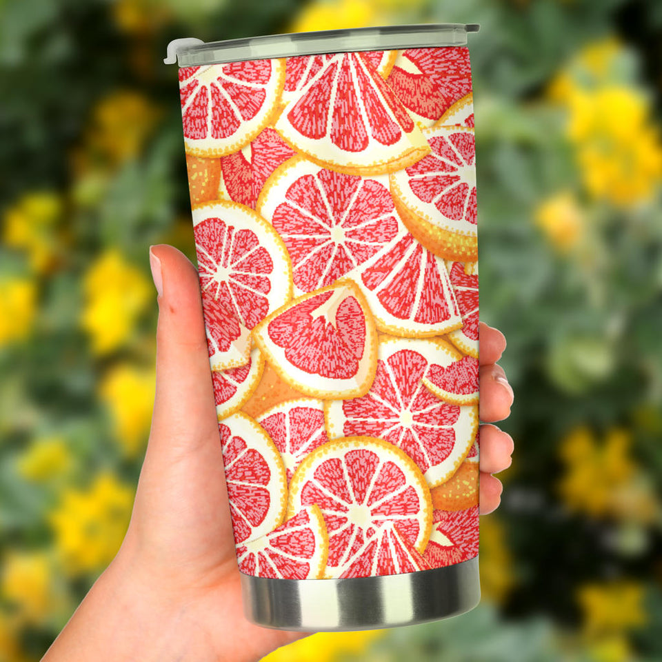 Tropical Grapefruit Pattern Tumbler