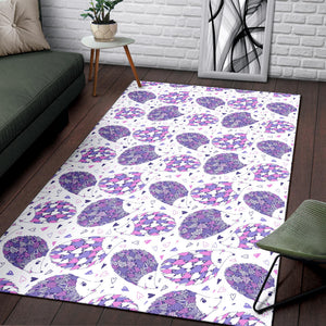 Hedgehog Pattern Print Design 05 Area Rug