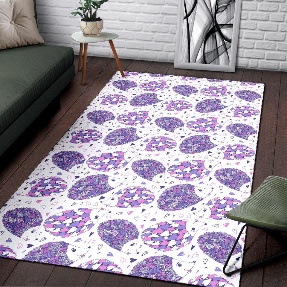 Hedgehog Pattern Print Design 05 Area Rug