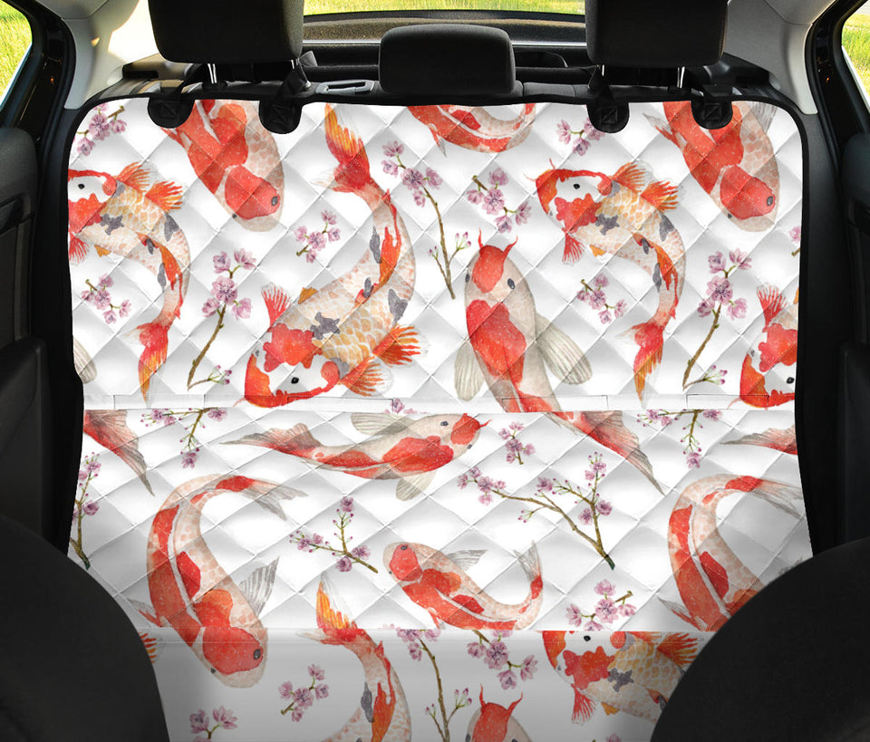 Watercolor Koi Fish Carp Fish Pattern Dog Car Seat Covers