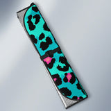Green Leopard Skin Print Pattern Car Sun Shade