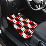 Dice Pattern Print Design 02 Front and Back Car Mats