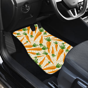 Carrot Pattern Print Design 01 Front Car Mats