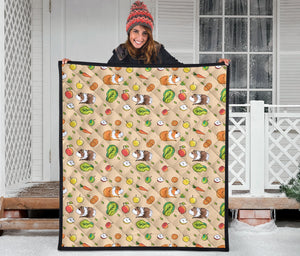 Guinea Pig Pattern Print Design 05 Premium Quilt