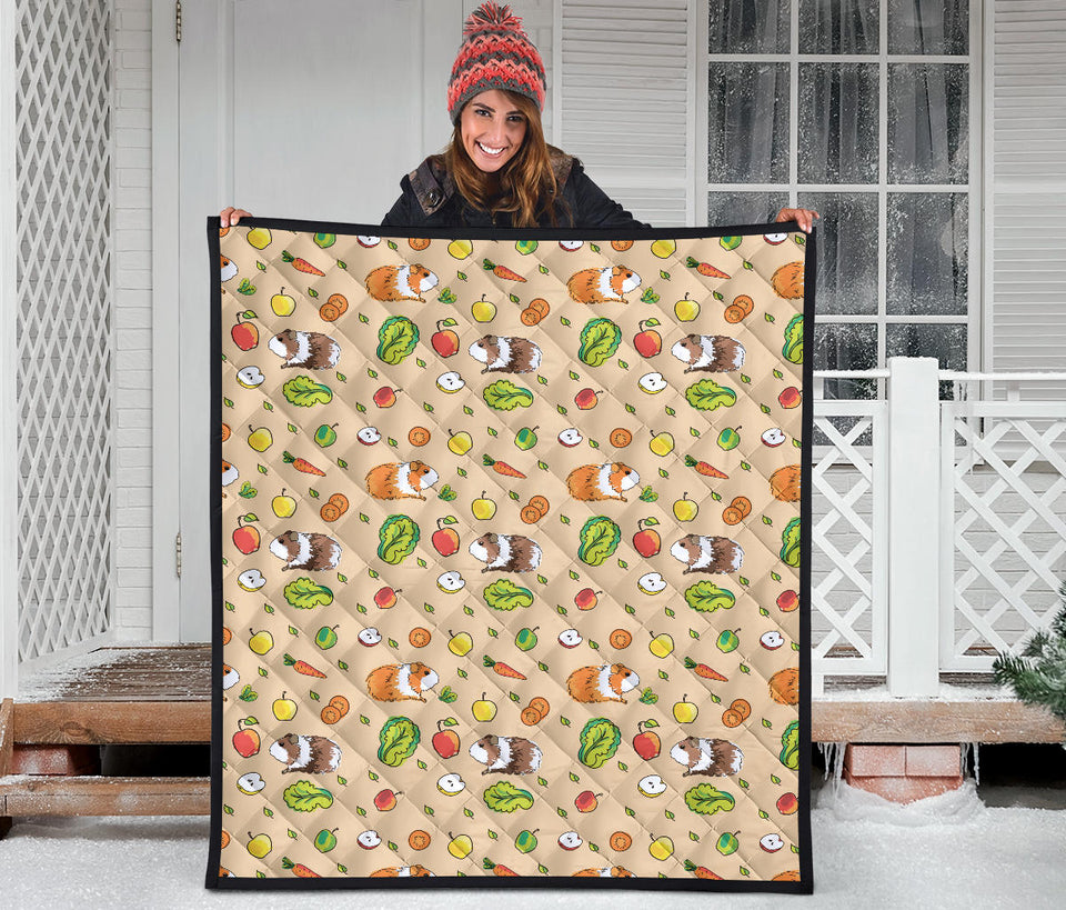 Guinea Pig Pattern Print Design 05 Premium Quilt