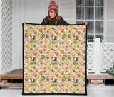 Guinea Pig Pattern Print Design 05 Premium Quilt