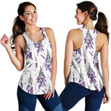 lavender flower design pattern Women Racerback Tank Top