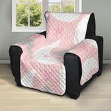 Cute moon cloud star pattern pink dot background Recliner Cover Protector