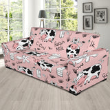 Cows Milk Product Pink Background Sofa Slipcover