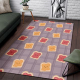 Bread Toast Pattern Print Design 05 Area Rug