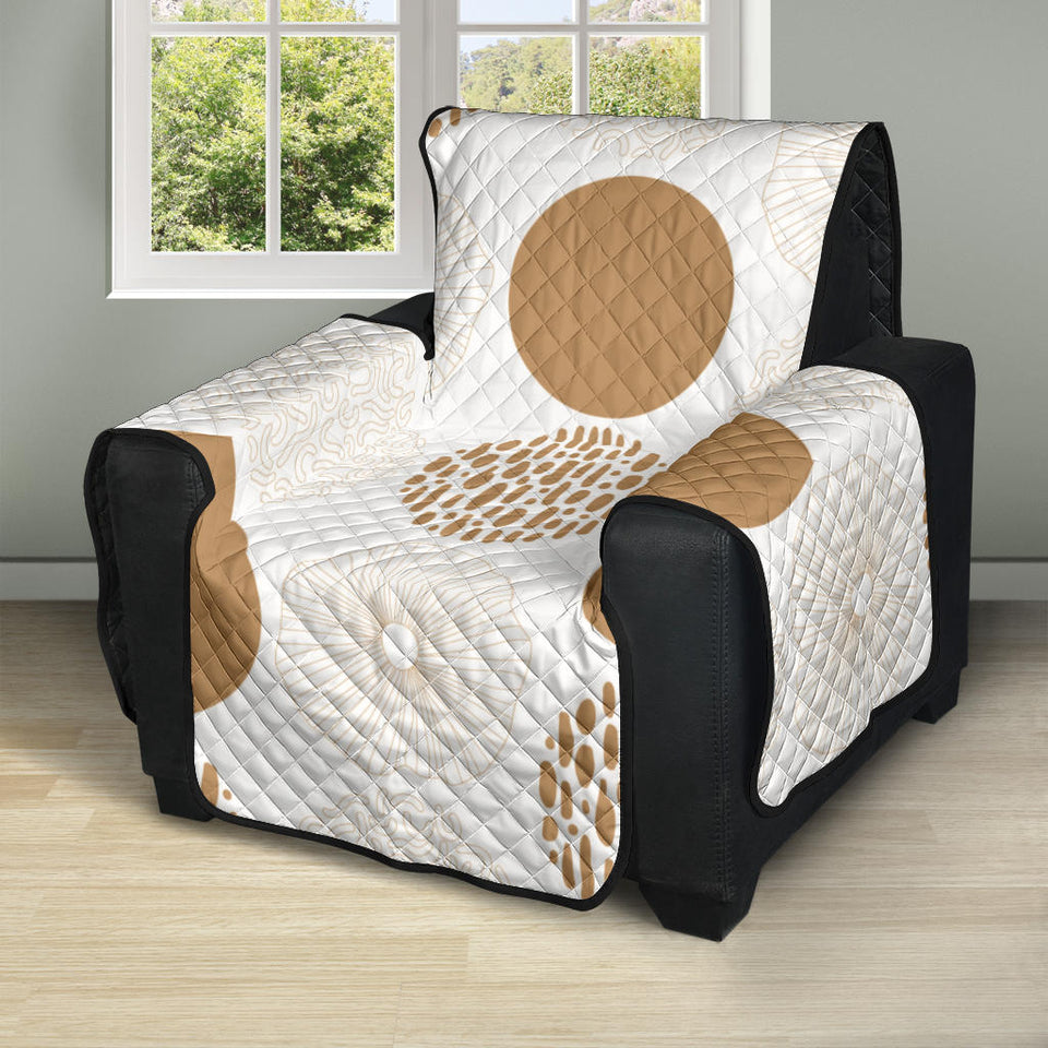 Gold Texture mushroom pattern Recliner Cover Protector