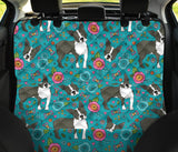 Boston Terrier Beautiful Flower Pattern Dog Car Seat Covers