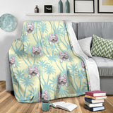 French Bulldog Hawaii Blackground Premium Blanket