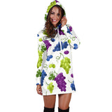 Grape Pattern Women'S Hoodie Dress