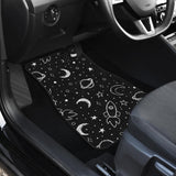 Hand Drawn Space Rocket Star Planet Front And Back Car Mats