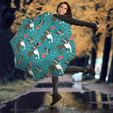 Boston Terrier Beautiful Flower Pattern Umbrella