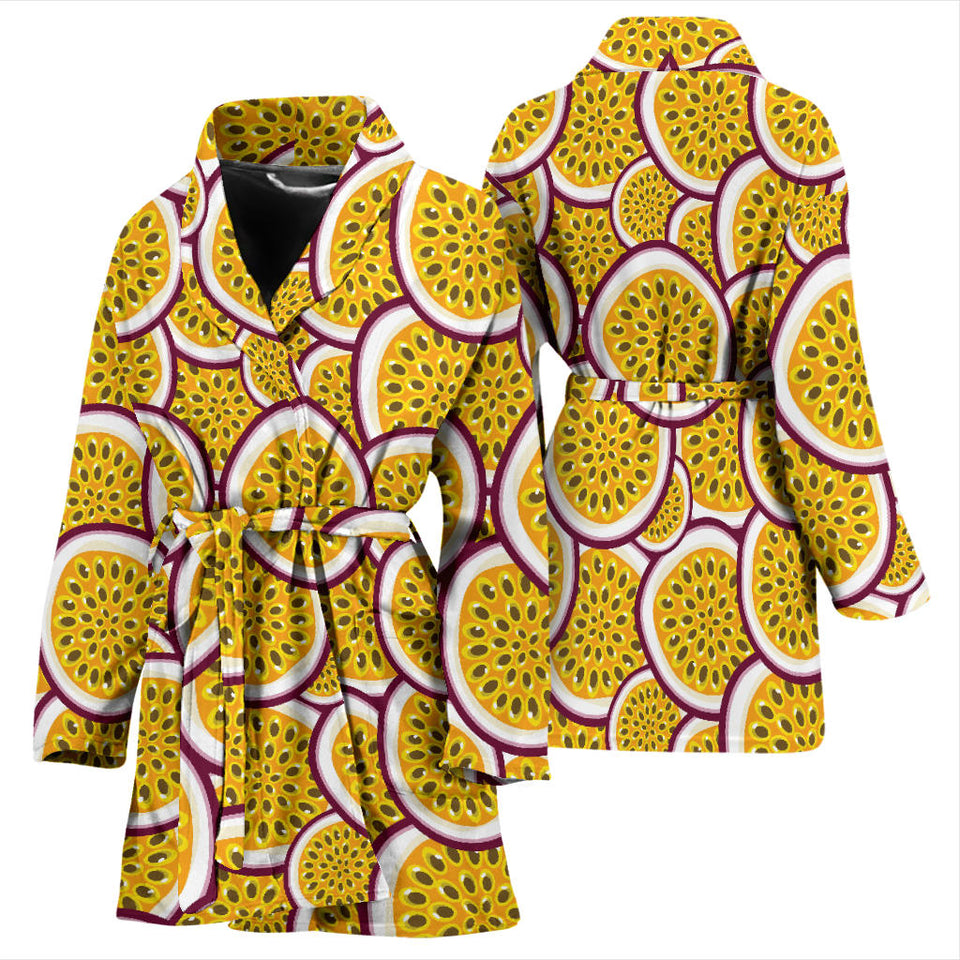 Passion Fruits Slice Pattern Women'S Bathrobe
