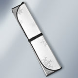 Snowflake Pattern White Background Car Sun Shade