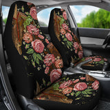 Horse Head Wild Roses Pattern Universal Fit Car Seat Covers