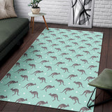 Kangaroo Pattern Background Area Rug