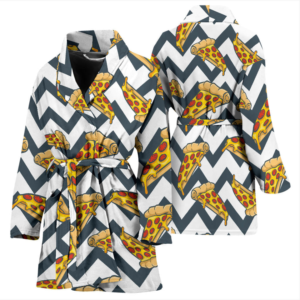 Pizza Design Pattern Women'S Bathrobe