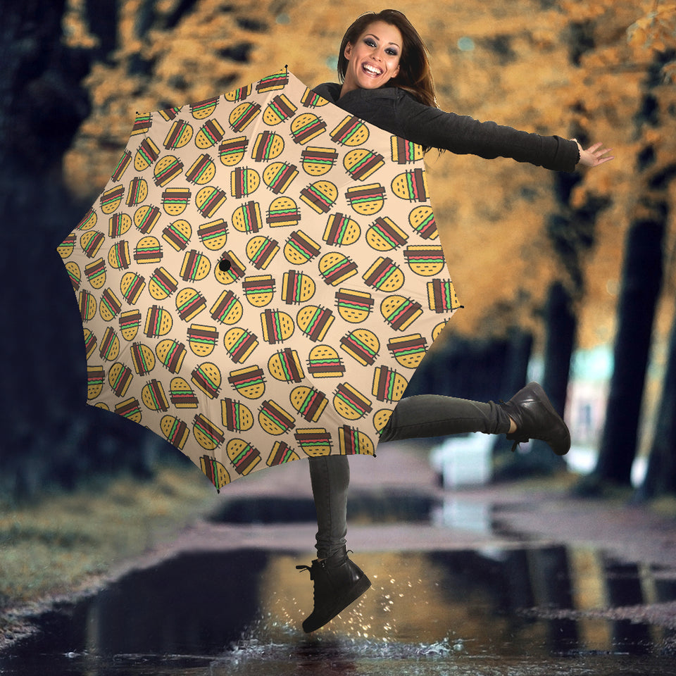 Hamburger Pattern Print Design 01 Umbrella