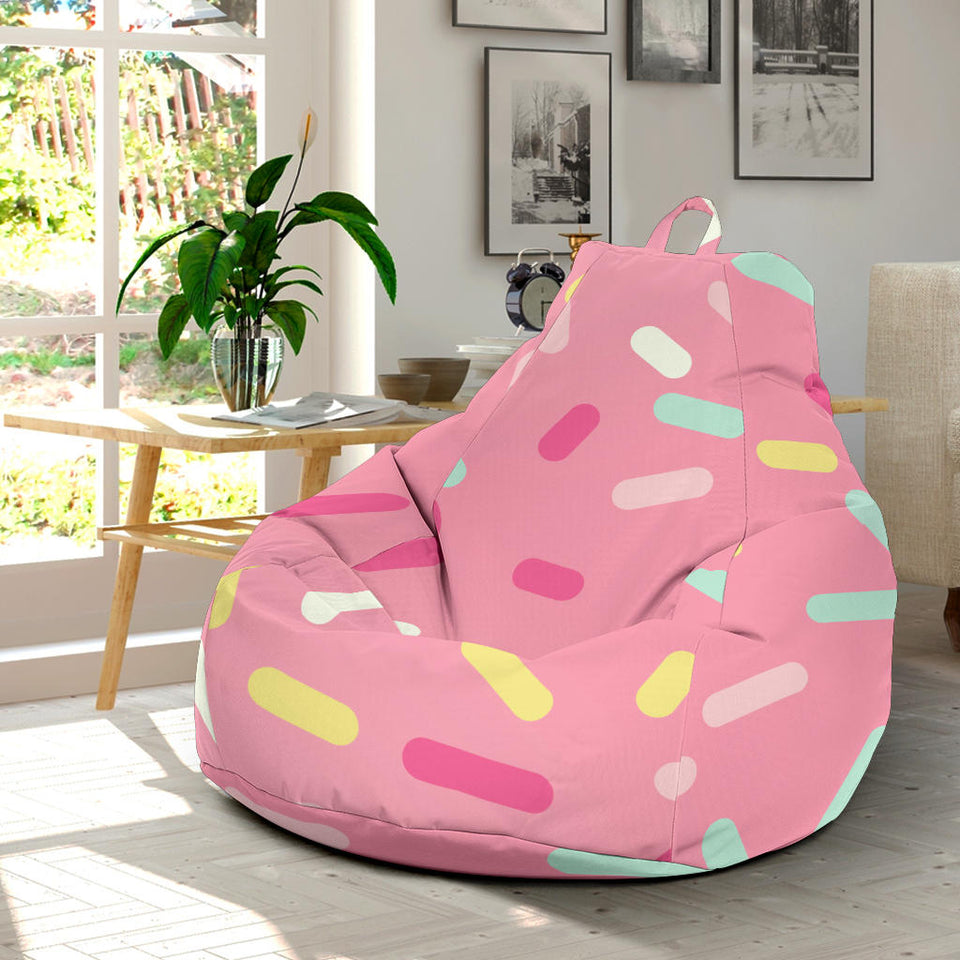 Pink Donut Glaze Candy Pattern Bean Bag Cover