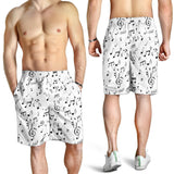 Music Notes Pattern Print Design 04 Men Shorts