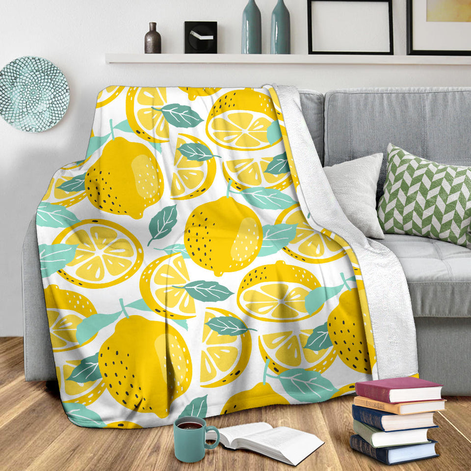 Lemon Design Pattern Premium Blanket