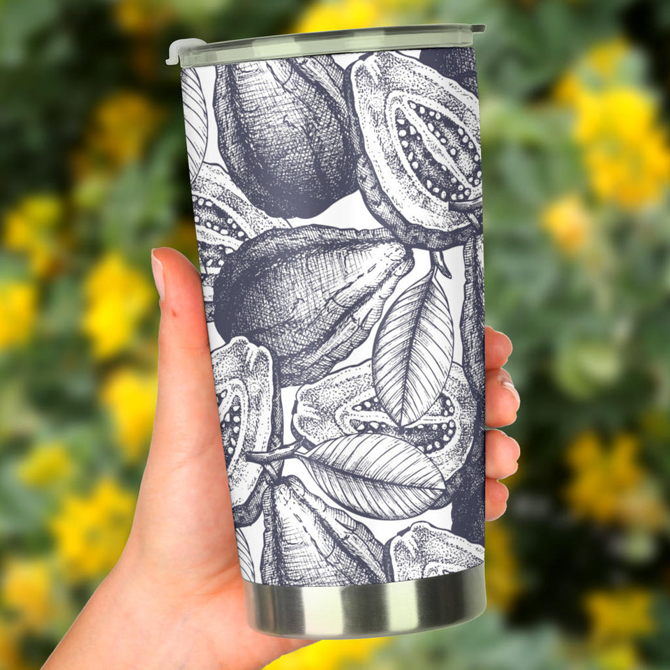 Guava Tropical Hand Drawn Pattern Tumbler