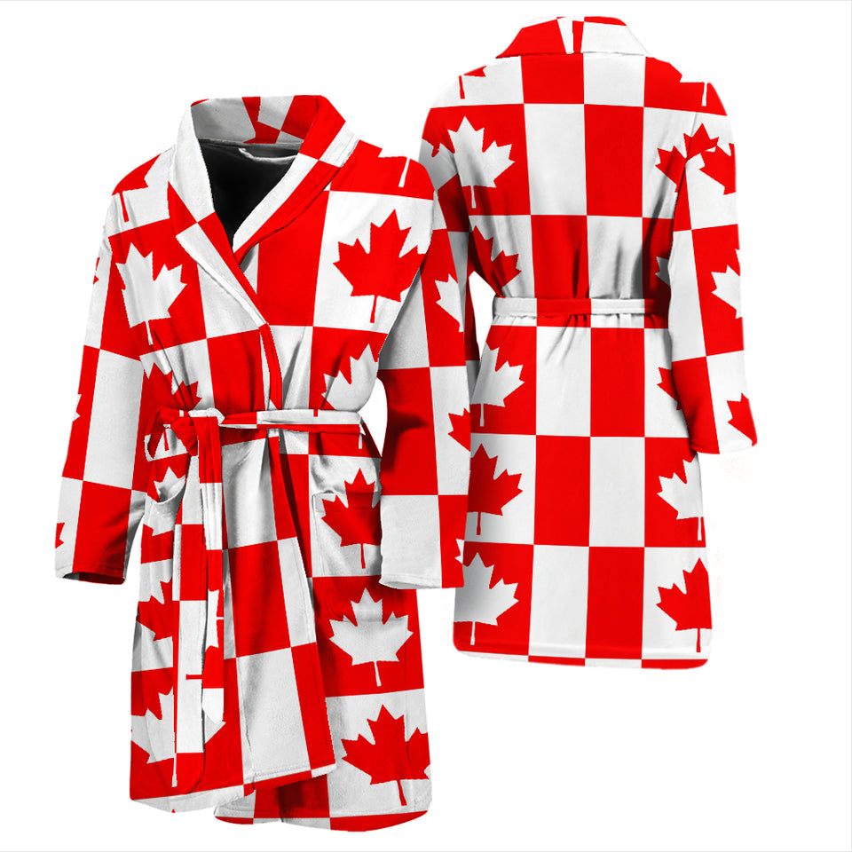 Canada Pattern Print Design 05 Men's Bathrobe