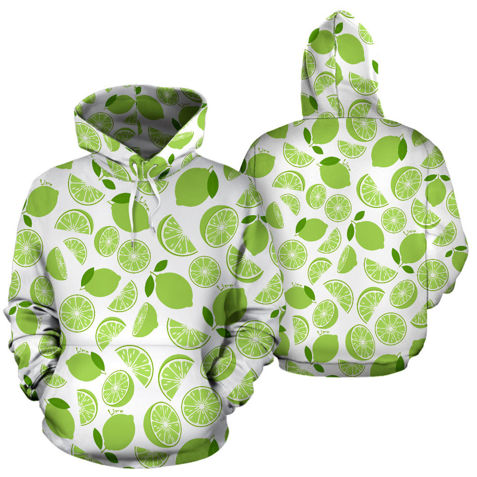 Lime Design Pattern Men Women Pullover Hoodie