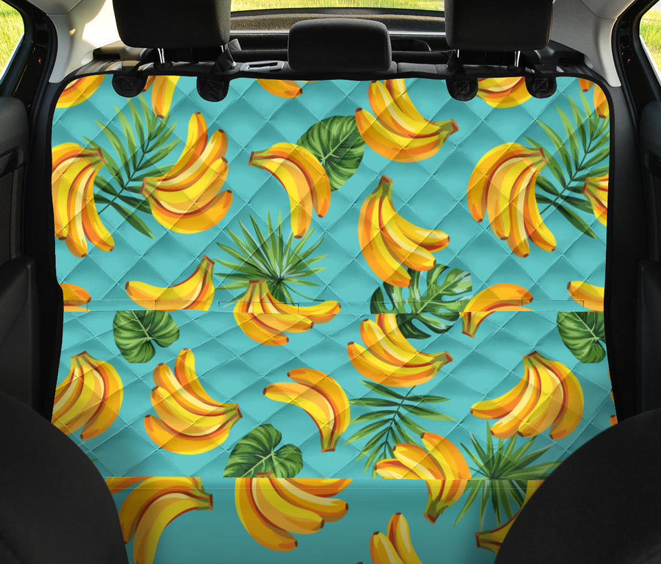 Banana Palm Leaves Pattern Background Dog Car Seat Covers