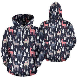 Deers Winter Christmas Pattern Men Women Pullover Hoodie