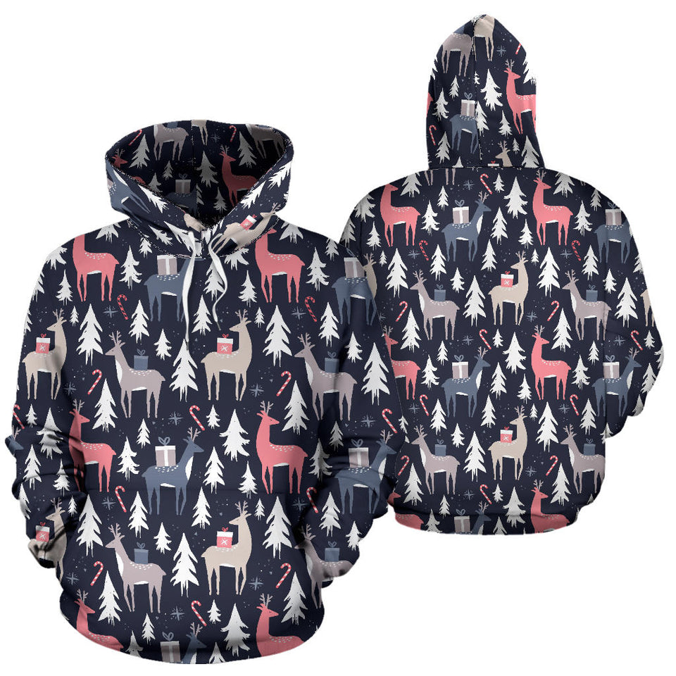 Deers Winter Christmas Pattern Men Women Pullover Hoodie