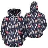 Deers Winter Christmas Pattern Men Women Pullover Hoodie