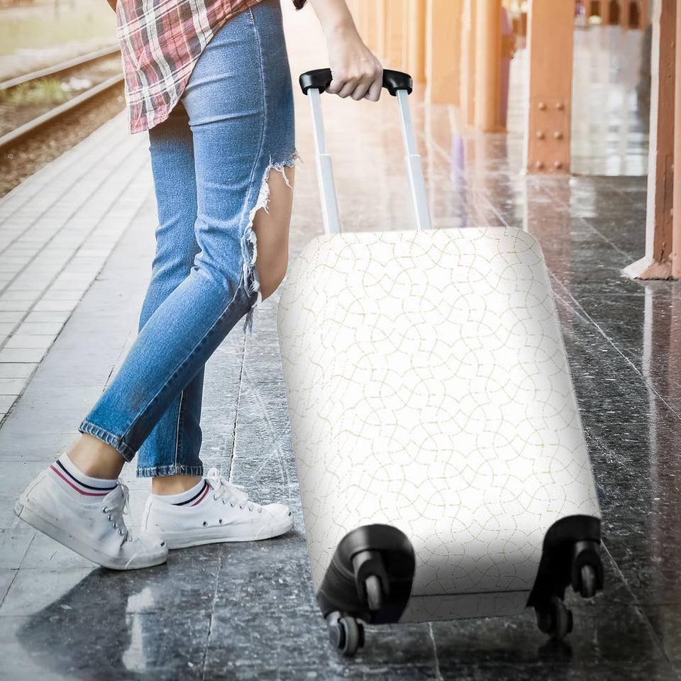 Arabic White Pattern Luggage Covers