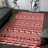Dachshund Nordic Pattern Area Rug