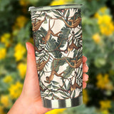 Monkey Tropical Leaves Background Tumbler