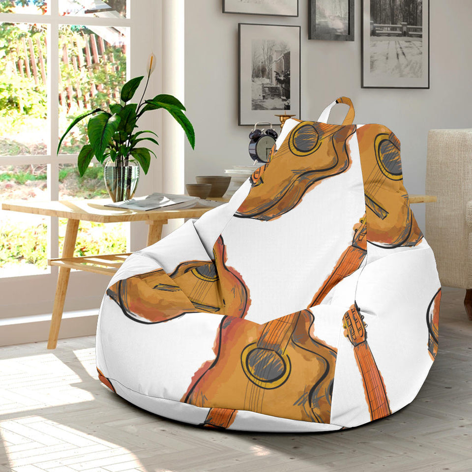 Paint Guitar Pattern Bean Bag Cover