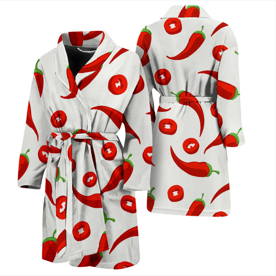Chili Pattern Men'S Bathrobe