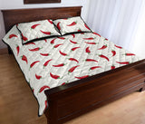 Chili peppers pattern Quilt Bed Set