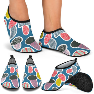 Colorful Mushroom Design Pattern Aqua Shoes