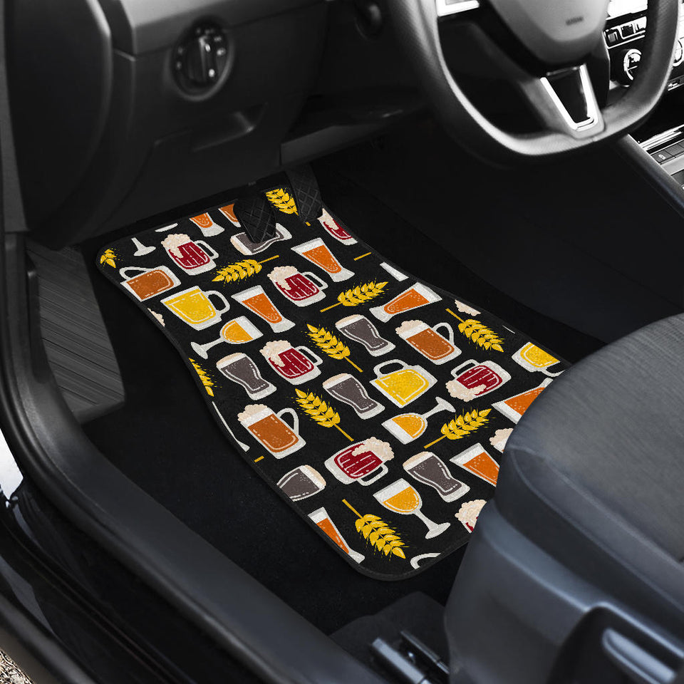 Beer Type Pattern Front And Back Car Mats